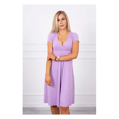 Kesi Dress cut under the bust, long sleeve, short sleeve purple