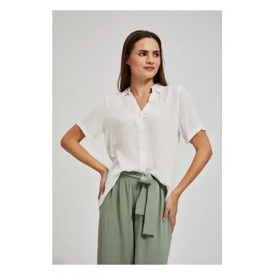 Women's shirt with collar MOODO - white