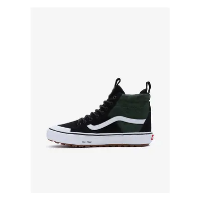 Green and black men's ankle sneakers with suede details VANS SK - Men's