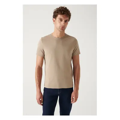 Avva Men's Mink 100% Cotton Breathable Crew Neck T-shirt