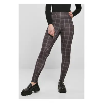 Women's Soft Leggings AOP - Black Plaid