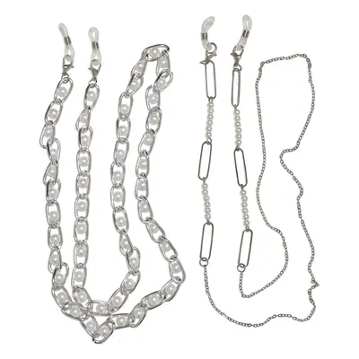 Multifunctional Chain with Pearls 2-Pack - Silver Colors