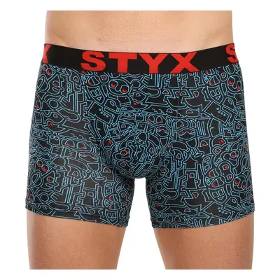 Men's boxers Styx long art sports rubber doodle