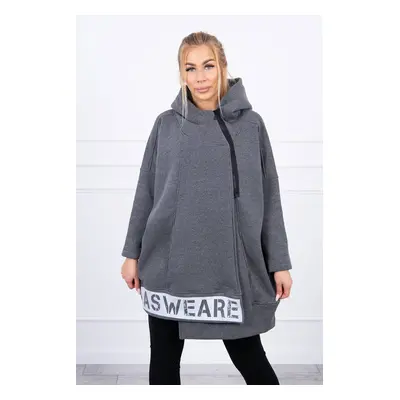 marka niezdefiniowana Insulated sweatshirt with a zipper graphite