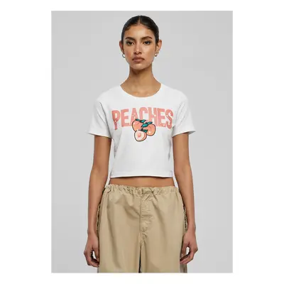 Peaches Cropped Tee White