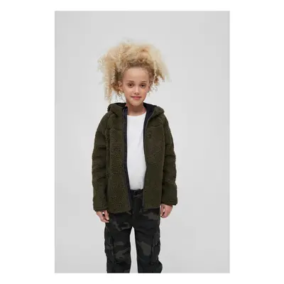 Children's Teddyfleecejacket Hood Olive