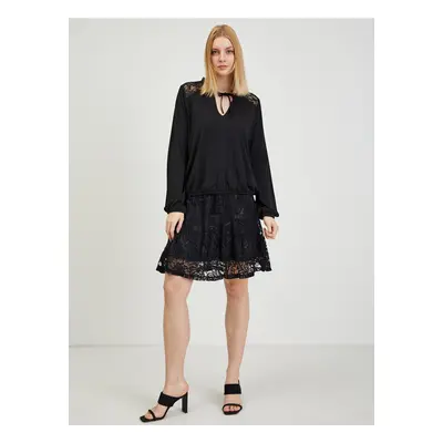 Black Women's Blouse with Lace ORSAY - Ladies