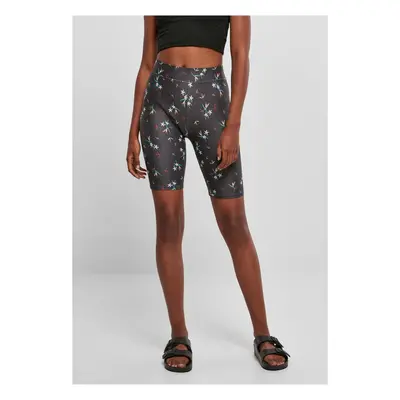 Women's Soft AOP Cycle Shorts blackfloret