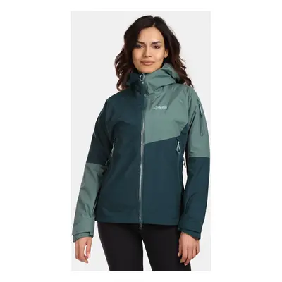 Women's Hardshell Waterproof Jacket Kilpi MAMBA-W Dark Green