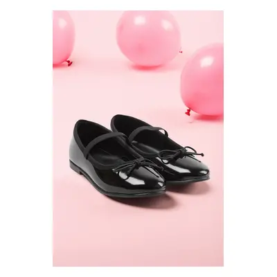 Trendyol Black Bow Detail Mary Jane Big/Little Girl Kids Ballerina