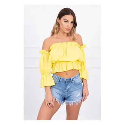 Yellow blouse over the shoulder