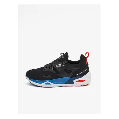 Blue-Black Leather Sneakers Puma BMW MMS TRC Blaze - Men