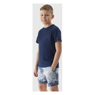 Boys' Plain T-Shirt 4F - Navy Blue