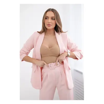 Kesi Włoski Elegant set of jackets and trousers light powder pink