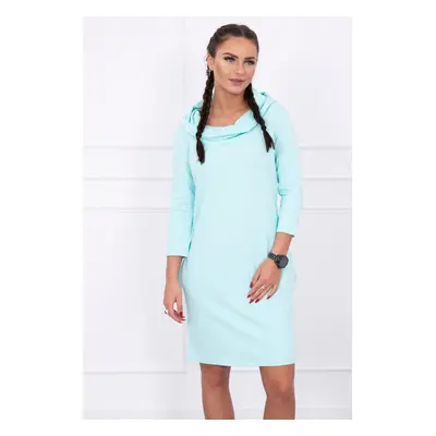 Dress with hood and mint pockets