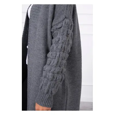 Sweater with bubbles on the sleeve made of graphite