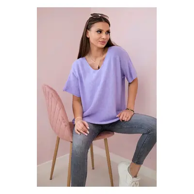 Kesi Włoski V-neck sweater blouse violet