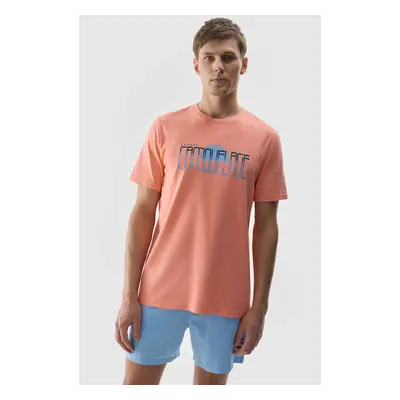 Men's T-shirt with 4F print - orange