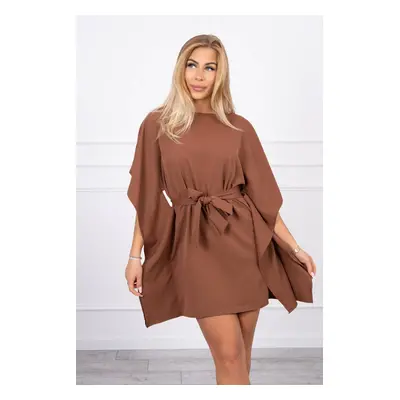 Batwings Oversize Dress Brown