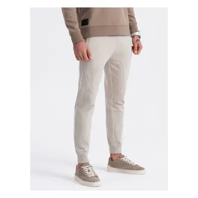 Ombre Men's jogger sweatpants - light beige