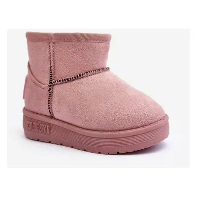 BIG STAR SHOES Szőrrel szigetelt gyerek hócsizma kis fülekkel Pink Betty