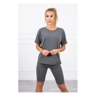 Set of top+leggings made of graphite