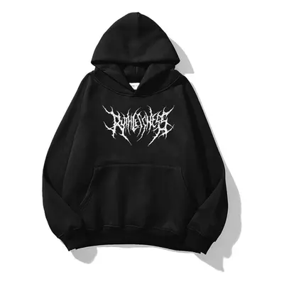 Know Unisex Black Gothic Ruthless Printed Hooded Sweatshirt Hoodie