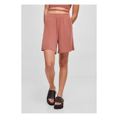 Women's modal terracotta shorts