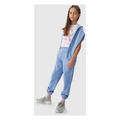 Girls' jogger sweatpants 4F - denim