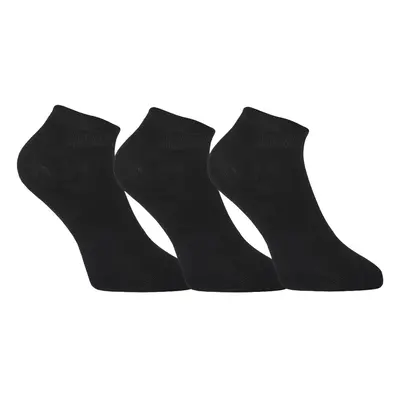 3PACK Styx low bamboo black socks