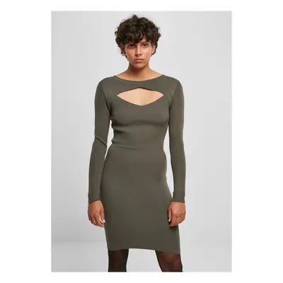 Women's Dress Cut Out Olive