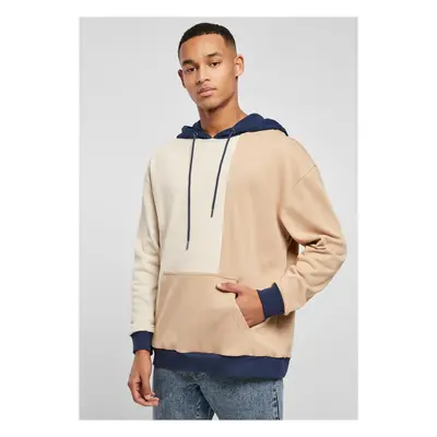 Oversized Color Block Hoody softgrass/unionbeige