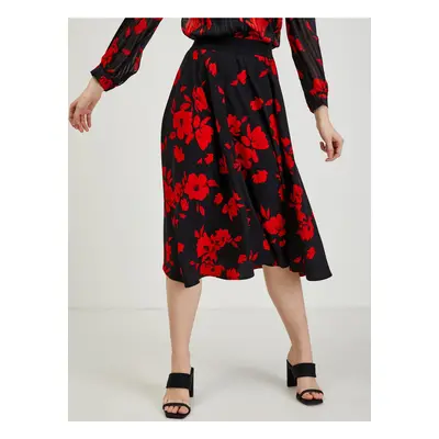 Red-black lady floral skirt ORSAY - Ladies