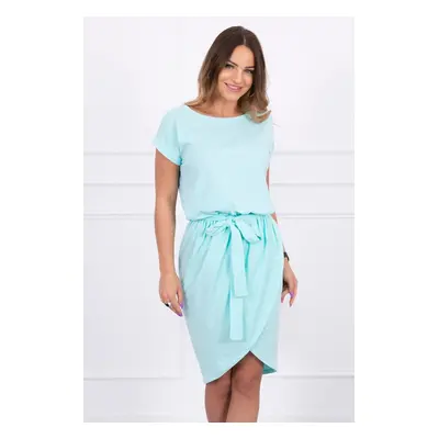 Tied dress with an envelope bottom