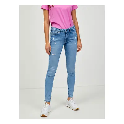 Light blue women's skinny fit jeans Pepe Jeans Pixie - Women