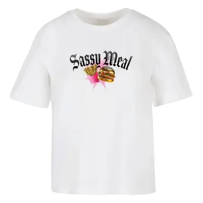 Women's T-shirt Sassy Meal white