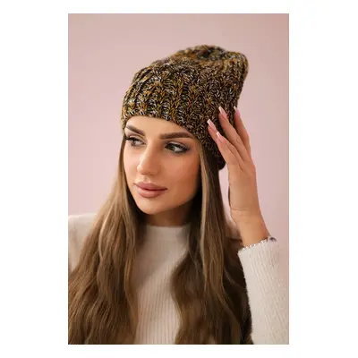 marka niezdefiniowana Cap with fleece Merry K225 black+mustard