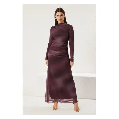 Trendyol Purple Gradient Knit Dress