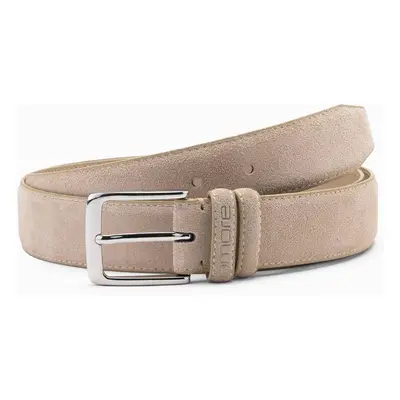 Ombre Unicolored men's belt in natural suede - beige