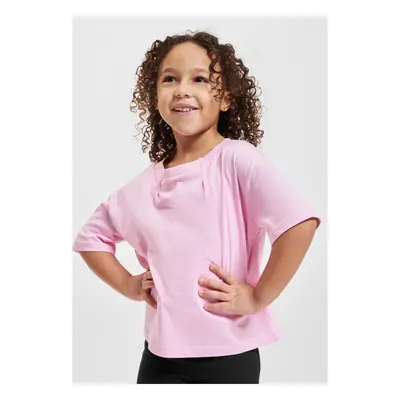 Girls' Organic Oversized Pleated T-Shirt Girls' Pink