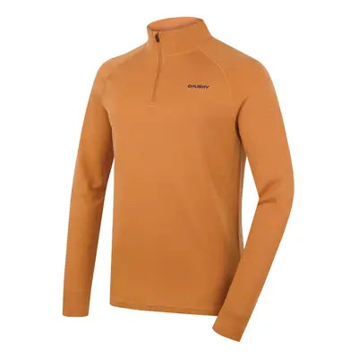 Men's merino sweatshirt HUSKY Aron Zip mustard