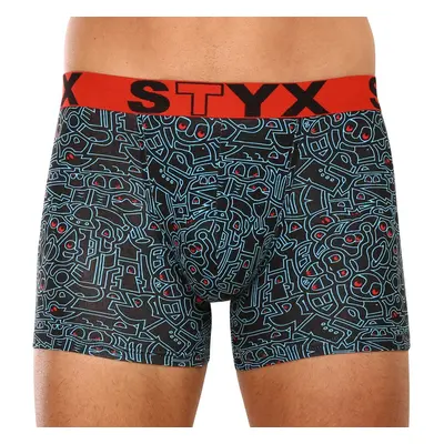 Men's boxers Styx long art sports rubber doodle