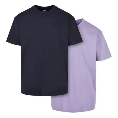 Heavy Ovesized Tee 2-Pack Halfnavy+Lavender