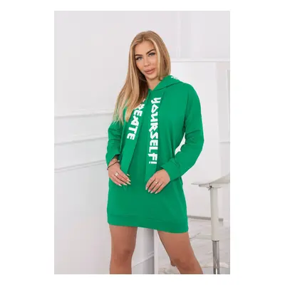 Oversize Hooded Dress Green