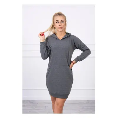 Graphite dress with hood