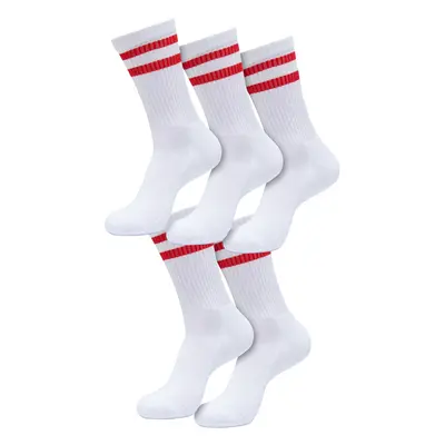 Double Stripe 5-Pack socks white/red