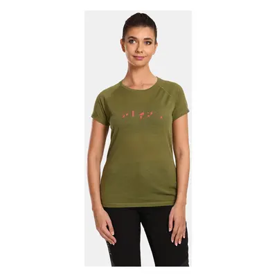 Women's merino wool T-shirt Kilpi ZARJA-W Green