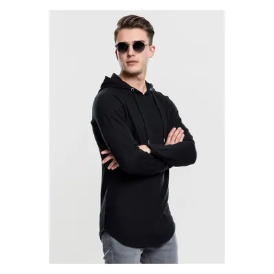 Long Color Terry Hoody Black