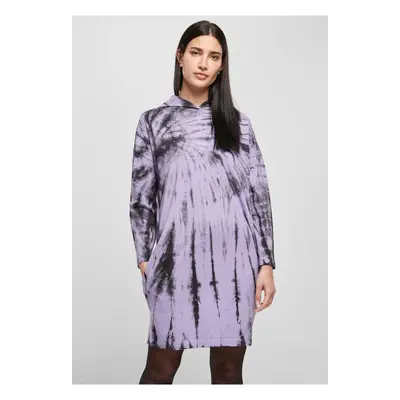 Women's oversized dress with black/lavender hooded tie