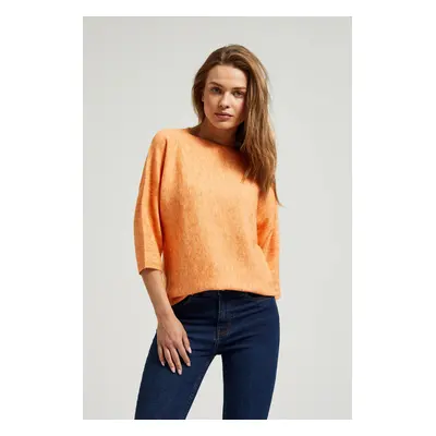 Women's sweater with 3/4 sleeves MOODO - orange